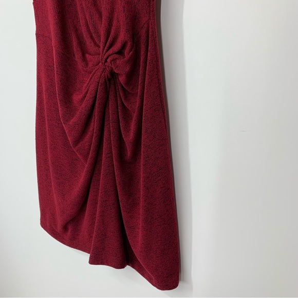 Abercrombie & Fitch Marled Maroon Soft & Stretchy Cinched Sleeveless Dress Nwt - Picture 6 of 14